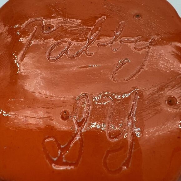 Halloween Decor Scarecrow Jack O Lantern Pair Handpainted Removeable Hat Signed - Picture 8 of 12